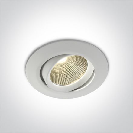Στρογγυλό Χωνευτό LED Spot 12W 3000K 38° Αλουμίνιο Λευκό Dimmable