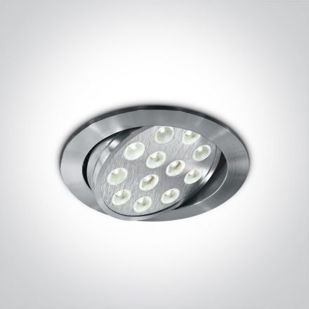 Χωνευτό Multi LED Spot 12x1W Ρυθμιζόμενο 6000K 15° Αλουμίνιο IP20