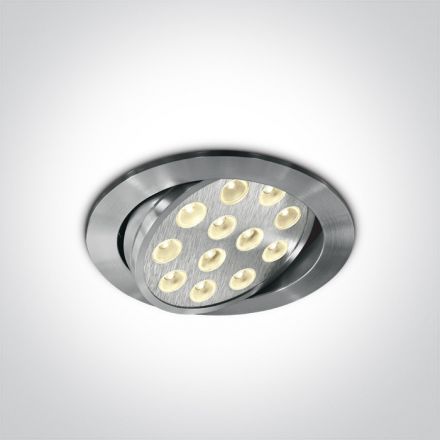 Χωνευτό Multi LED Spot 12x1W Ρυθμιζόμενο 3000K 15° Αλουμίνιο IP20