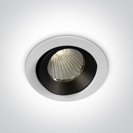 Στρογγυλό Χωνευτό Spot LED 12W 3000K 40° Αλουμίνιο Λευκό Dark Light IP65