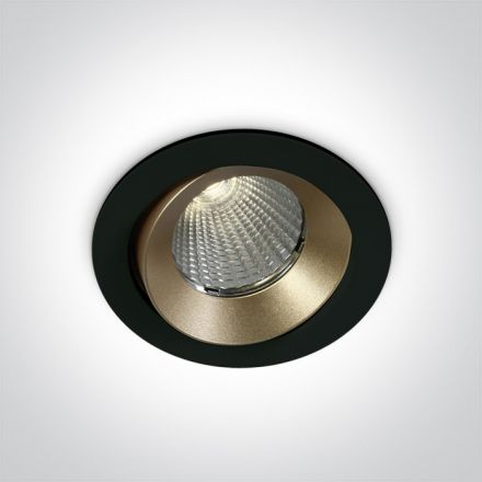 Στρογγυλό Χωνευτό Spot LED 12W 3000K 40° Αλουμίνιο Μαύρο Dark Light IP65