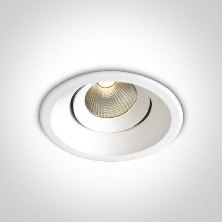 Χωνευτό Spot LED 12W 3000K 40° Αλουμίνιο Λευκό Dark Light