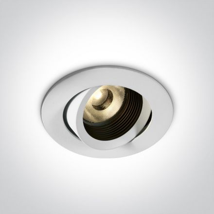Στρογγυλό Χωνευτό Spot LED 13W 3000K 38° Αλουμίνιο Λευκό Dark Light IP54