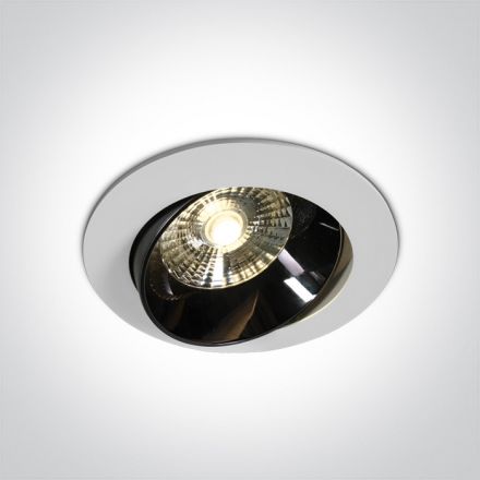 Χωνευτό LED Spot 20W COB Ρυθμιζόμενο 3000K 30° Die Cast Λευκό IP20 230V Dark Light