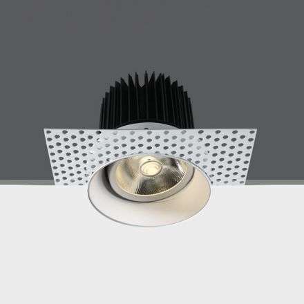 Στρογγυλό Χωνευτό LED Spot 30W SMD 4000K 38° Trimless Αλουμίνιο Λευκό IP20