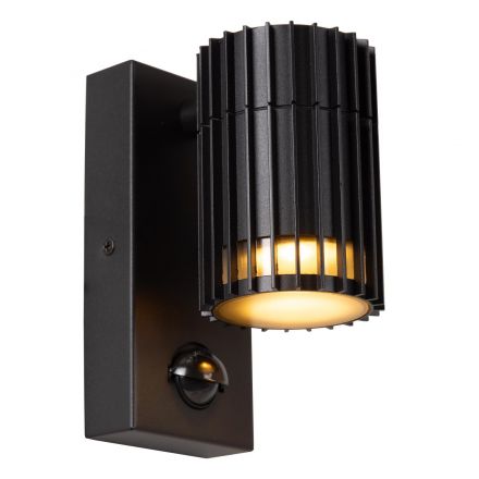 Επίτοιχο Φωτιστικό 1xGU10 TIMBALA Motion Sensor Μαύρο Αλουμίνιο IP44 Dimmable