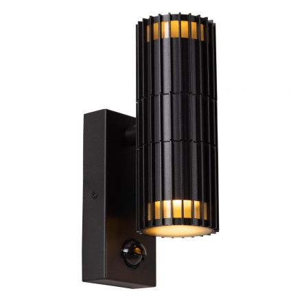 Επίτοιχο Φωτιστικό 2xGU10 TIMBALA Motion Sensor Μαύρο Αλουμίνιο IP44 Dimmable