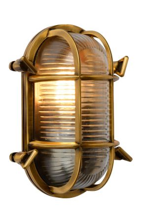 DUDLEY - Επίτοιχο Φωτιστικό Outdoor - 1xE27 - IP44 - Matt Gold / Brass 40W