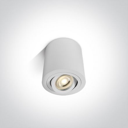 One Light Στρογγυλό Σποτ LED GU10 MR16 Αλουμίνιο 100-240V Λευκό Ρυθμιζόμενο