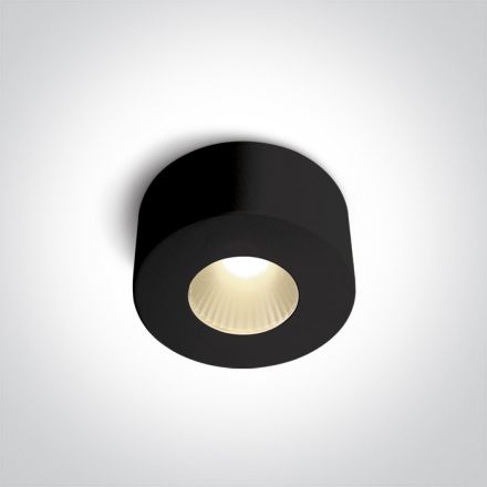 One Light Spot Οροφής LED 7W 3000K Αλουμίνιο Μαύρο 230V