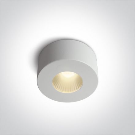 One Light Spot Οροφής LED 7W 3000K Αλουμίνιο Λευκό 230V