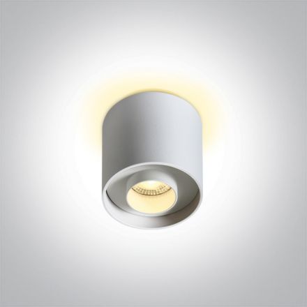 One Light Spot Οροφής Backlit COB LED 8W 3000K 36° Αλουμίνιο Λευκό 230V Dark Light