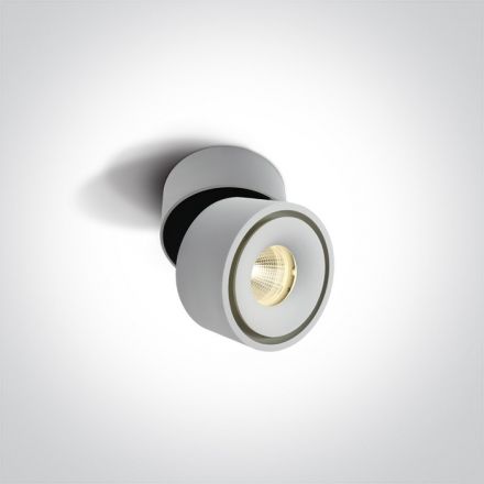 One Light Spot Οροφής COB LED 8W Αλουμίνιο Λευκό IP20