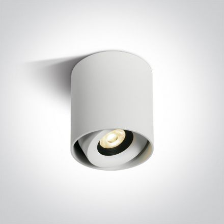 One Light Spot Οροφής COB LED 8W 3000K 36° Αλουμίνιο 230V Ρυθμιζόμενο Dimmable