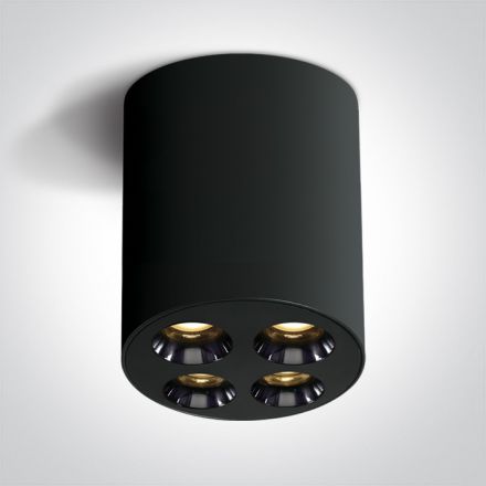 One Light Στρογγυλό Spot Οροφής SMD LED 10W 3000K 38° Αλουμίνιο Μαύρο 230V Dark Light
