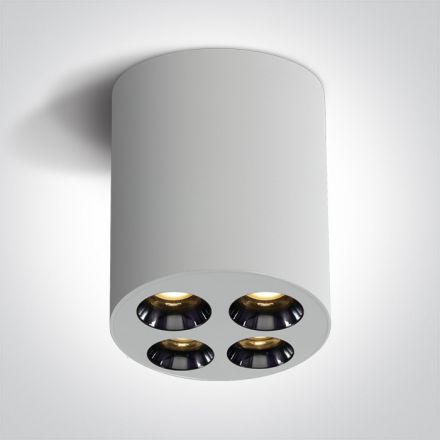 One Light Στρογγυλό Spot Οροφής SMD LED 10W 3000K 38° Αλουμίνιο Λευκό 230V Dark Light