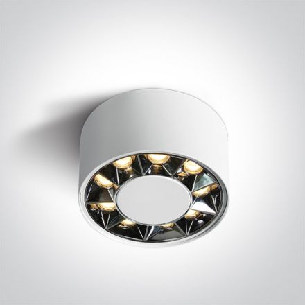 One Light Spot Οροφής SMD LED 12W 3000K 38° Αλουμίνιο Λευκό 230V Dark Light