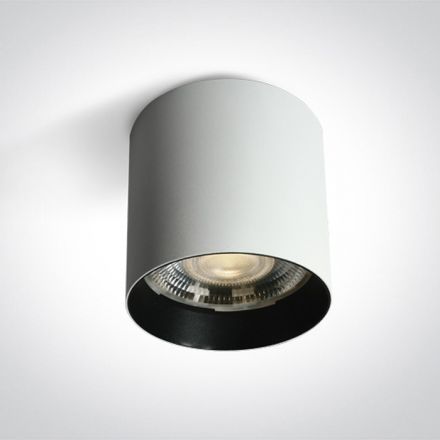 One Light Επίτοιχο Spot COB LED 15W 3000K Αλουμίνιο Λευκό 12115F