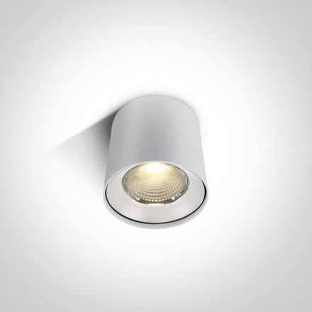 One Light Spot Οροφής COB LED 15W 3000K 50° Αλουμίνιο 230V Λευκό