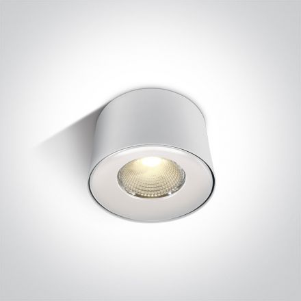 One Light Spot Οροφής COB LED 30W 3000K 50° Αλουμίνιο 230V Λευκό
