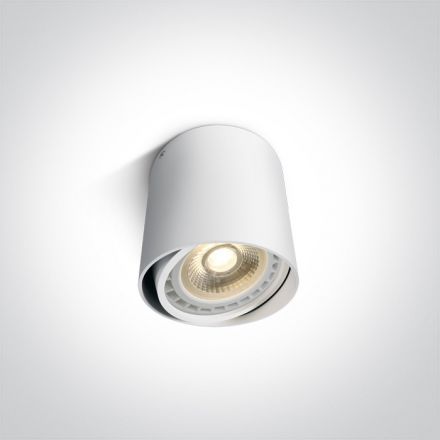 One Light Στρογγυλό Σποτ LED GU10 R111 Die Cast 100-240V Λευκό