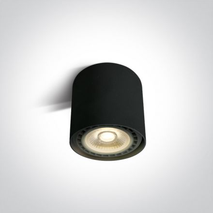 One Light Στρογγυλό Σποτ LED GU10 R111 Αλουμίνιο 100-240V Μαύρο