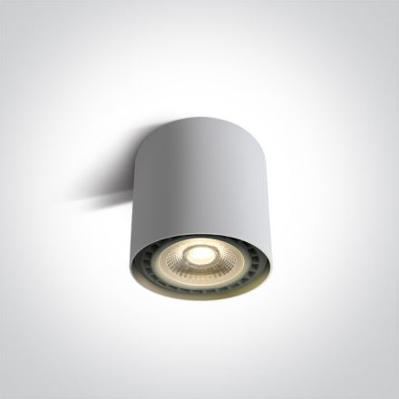 One Light Στρογγυλό Σποτ LED GU10 R111 Αλουμίνιο 100-240V Λευκό