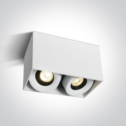 One Light Spot Οροφής COB LED 2x8W 3000K 36° Αλουμίνιο 230V Ρυθμιζόμενο Dimmable