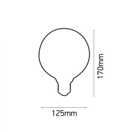 InLight Ε27 LED Filament G125 10watt με μελί κάλυμμα (7.27.10.28.1)