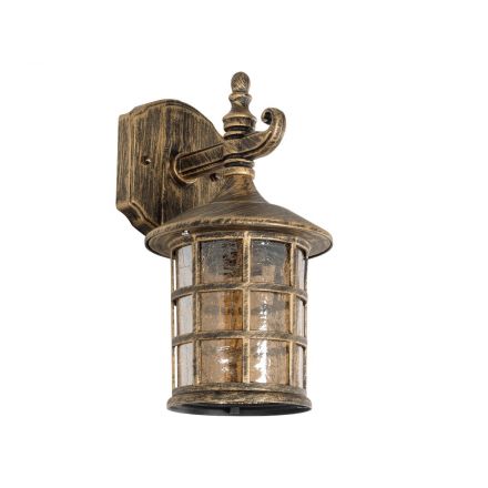 PHAROS 01228 Vintage Φωτιστικό Τοίχου Απλίκα με Ντουί 1xE27 IP20 Μπρούτζινο Εφέ Σκουριάς