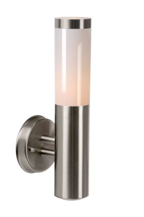 KIBO - Επίτοιχο Φωτιστικό Outdoor - 1xE27 - IP44 - Satin Chrome
