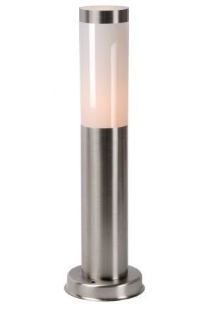 KIBO - Bollard light Outdoor - Ø 7,5 cm - 1xE27 - IP44 - Satin Chrome