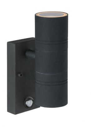 ARNE-LED - Επίτοιχο Spot Outdoor - Ø 6,3 cm - LED - GU10 - 2x5W 2700K - IP 44 - Black