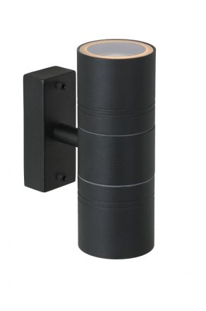 ARNE-LED - Επίτοιχο Spot Outdoor - Ø 6,3 cm - LED - GU10 - 2x5W 2700K - IP44 - Black
