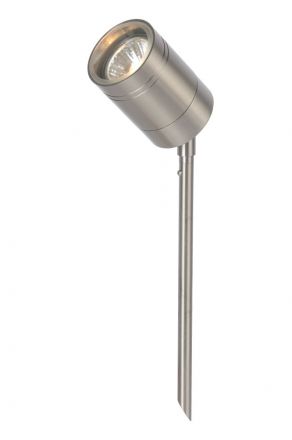 ARNE-LED - Garden spotlight Outdoor - Ø 6,3 cm - LED - GU10 - 1x5W 2700K - IP44 - Satin Chrome