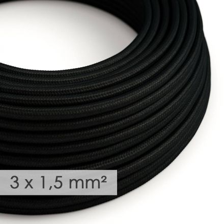 Kαλώδιο 3x150 Στρογγυλό Εφέ Μεταξιού Μαύρο