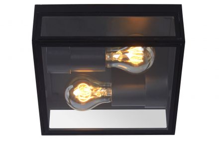 DUKAN - Flush Φωτιστικό Οροφής Outdoor - 2xE27 - IP65 - Black