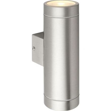 GEYER Επίτοιχο Σποτ 2xGU10 165B-2 IP44 Inox