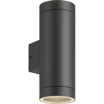 GEYER Επίτοιχο Σποτ 2xGU10 165-2 IP44 Μαύρο