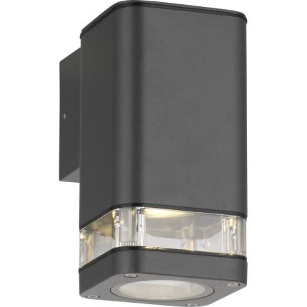 GEYER Επίτοιχο Σποτ 1xGU10 1842B IP54 Μαύρο