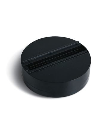 Zambelis Lights Πλαστική Στρογγυλή Βάση Για Τριφασικό Σποτ Μαύρη