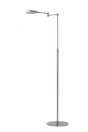 NUVOLA - Floor reading lamp - Ø 20 cm - LED Dim. - 1x9W 3000K - Satin Chrome