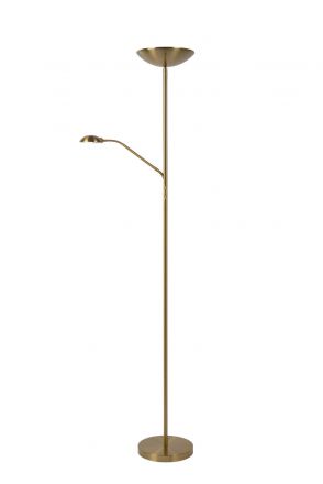 ZENITH - Floor reading lamp - Ø 25,4 cm - LED Dim. - 3000K - Matt Gold / Brass