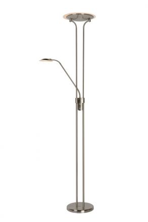 CHAMPION-LED - Floor reading lamp - Ø 25,4 cm - LED Dim. - 3000K - Satin Chrome
