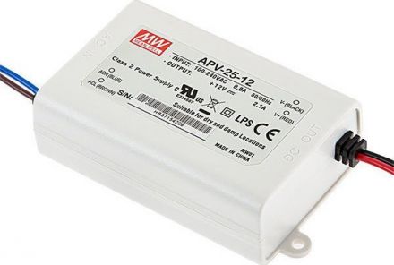 Meanwell Τροφοδοτικό 25W 12V APV Series IP42
