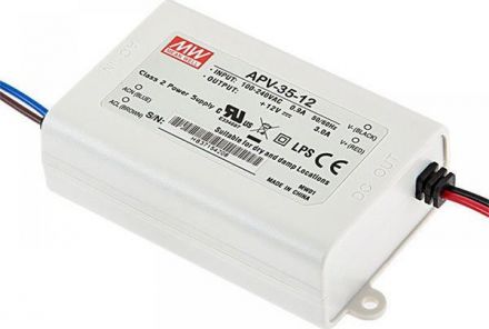 Meanwell Τροφοδοτικό 35W 12V APV Series IP42