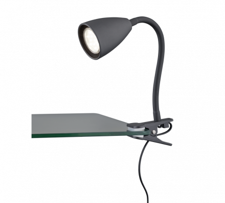 Trio Lighting Φωτιστικό Γραφείου Με Κλιπ LED 1xGU10 Μέταλλο Μαύρο