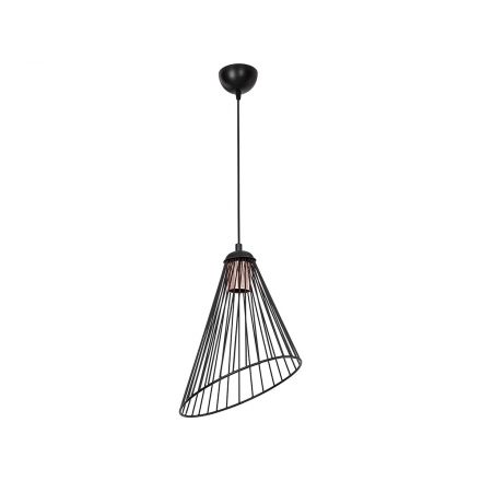 ARCWIRE 203-0015 Μοντέρνο Κρεμαστό Φωτιστικό Πλέγμα Μονόφωτο 1xE27 IP20 Μαύρο Σύρμα Μ24 x Π24 x Υ90cm