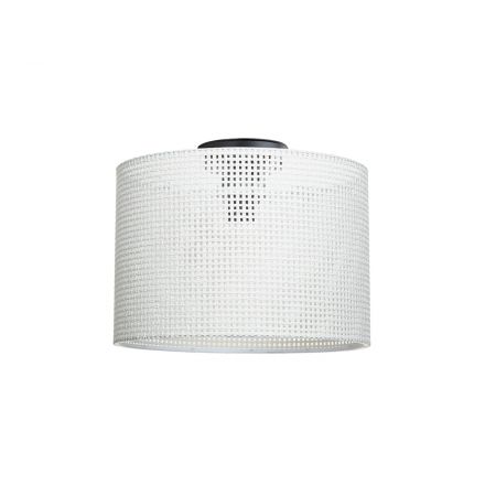 CILIO 203-0150 Μοντέρνο Φωτιστικό Οροφής Καπέλο Μονόφωτο 1 x E27 IP20 Λευκό Διάτρητο Ύφασμα Μ30 x Π30 x Υ21cm
