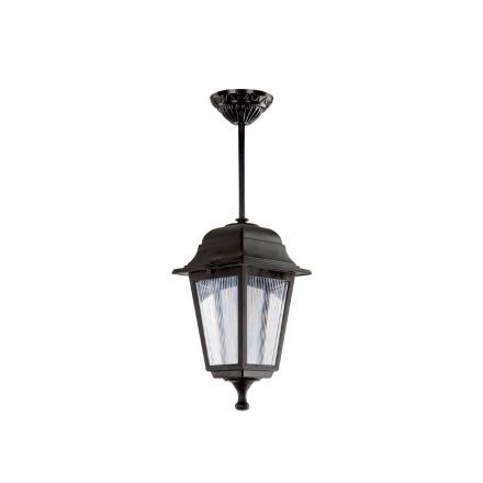 SOLME 203-0209 Vintage Κρεμαστό Φωτιστικό Φαναράκι Μονόφωτο 1xE27 IP44 Μαύρο Πλαστικό Σώμα Μ15 x Π15 x Υ50cm